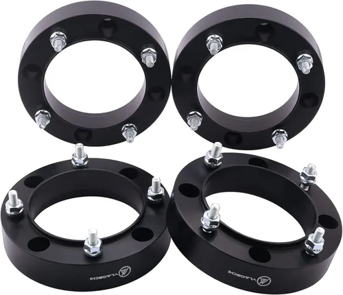 Miniatura 9 de Espaciadores de rueda ATV centrados en el cubo forjados negros 4x156 de 1 pulgada con pernos de 3/8"-24 Compatibles con Polaris Kawasaki de 4 lugs