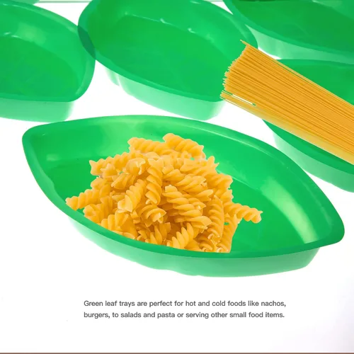 Miniatura 8 de PowerTRC Bandeja reutilizable para aperitivos, bandeja para dulces, aperitivos o inmersión con diseño de hoja de palmera, bandeja de decoración