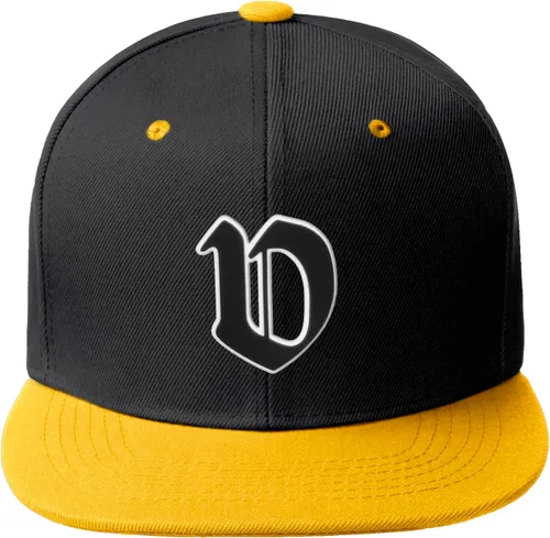 Miniatura 1403 de Daxton Gorra clásica con visera de billete plano con letras del alfabeto inglés antiguo de la A a la Z