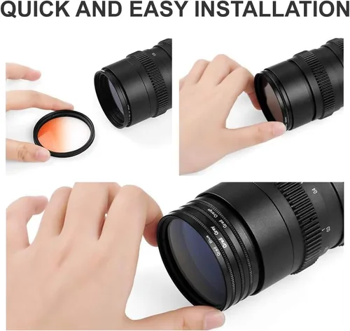 Miniatura 6 de Acuvar Kit de filtro de lente de color graduado de 1.929 in - Juego de 6 filtros degradados para lentes de cámara DSLR - Compatible con Canon