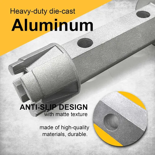 Miniatura 2 de Llave desagüe de bañera Hanpex - De doble extremo para desagües de baño y ducha, espárragos de inodoro - Aluminio resistente