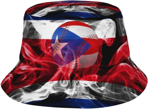 Miniatura 10 de Sombrero de pescador de Puerto Rico para el sol, sombrero de playa, divertido gorro de pescador, para exteriores, para hombres y mujeres, talla única