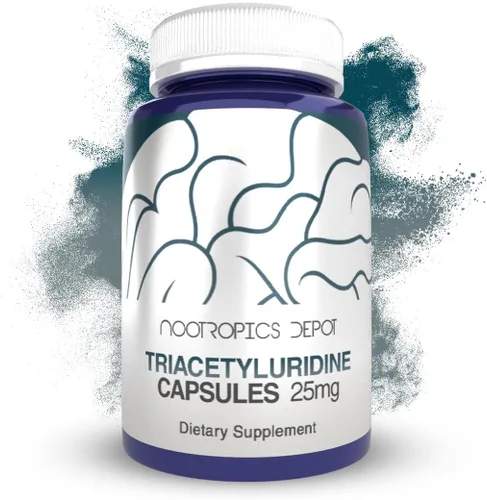 Nootropics Depot Cápsulas Tau de triacetiluridina | 25 mg | Promueve el bienestar | Mejora la salud cognitiva | Promueve niveles de estrés
