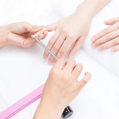 Miniatura 6 de opove CP-3 - Empujador de cutículas de acero inoxidable, triangular, removedor de esmalte de uñas, limpiador profundo de uñas, 3 piezas, herramienta