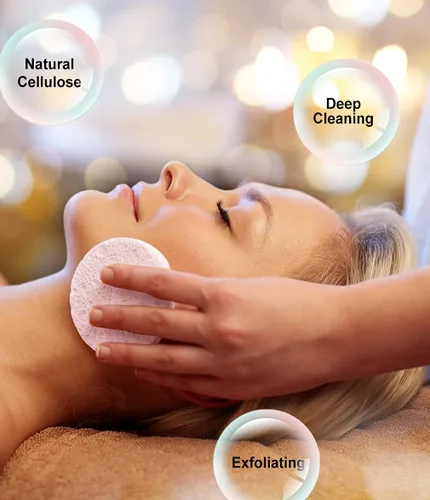 Miniatura 2 de METUUTER 50 esponjas faciales comprimidas para esteticistas, esponja facial de celulosa 100% natural, esponjas cosméticas profesionales de spa