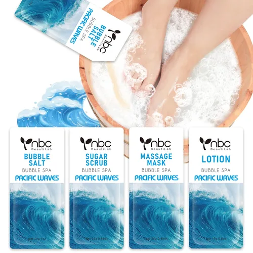 Miniatura 26 de Juego de spa de pedicura para pies, kit de pedicura para el hogar con sal de baño, loción hidratante de crema exfoliante para pies, cuidado de pies