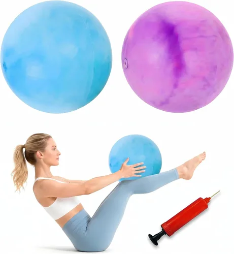 Milisten Paquete de 2 mini pelotas de ejercicio, pelota de pilates pequeña de 12 pulgadas, antiestallido y antideslizante, pelota de núcleo suave