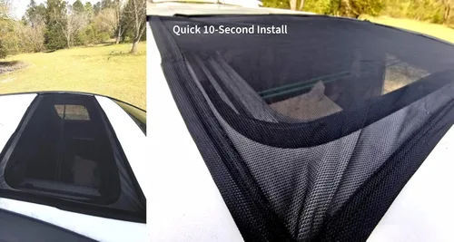 Miniatura 8 de Parasol Magnético para Coche, Pantalla Magnética de Malla Transpirable para Acampar y Estacionar, Protección UV de Instalación Rápida para Techo