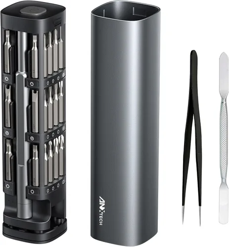 Juego de destornilladores de precisión 46 en 1 con puntas de acero S2 y puntas de seguridad, mini kit de herramientas para electrónica,