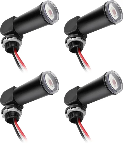 Miniatura 10 de Paquete de 1 sensor fotoeléctrico para exteriores, control de iluminación de conducto de montaje giratorio del atardecer al amanecer con fotocélula