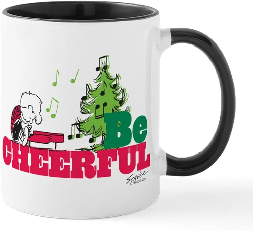 Miniatura 22 de CafePress Peanuts Gang Christmas Taza de Café de Cerámica de 11 oz (325 ml)