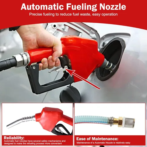 Miniatura 5 de Tanque portátil de combustible diésel de 32 galones con bomba de transferencia eléctrica de 12 V 12 GPM, boquilla de combustible automático