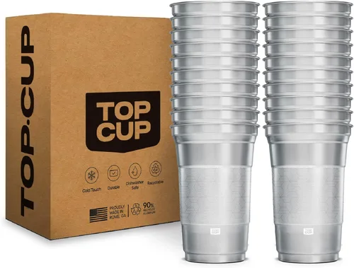 Miniatura 8 de Top Cup by Ball – 9 onzas, 50 unidades, vasos de fiesta de aluminio reutilizables Retención en frío, reciclable, fabricado en Estados Unidos