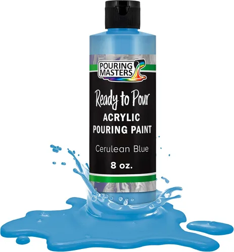 Miniatura 14 de Pouring Masters Caribbean Blue - acrílico listo para verter pintura – Premium 907 gr (32 onzas) pre-mezclado a base de agua – para lienzo, madera