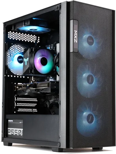 MXZ Computadora de escritorio para juegos, I5 12400F 4.4GHz, RTX4060, 16GB DDR4 3200, NVME 500GB SSD, ventiladores 6RGB, Win 11 Pro Ready(I5 12400F