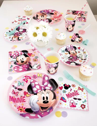 Miniatura 2 de Tazas de papel multicolor de Disney Iconic Minnie Mouse (9 onzas), 8 unidades, perfectas para cumpleaños y celebraciones, destaca y deleita a tus