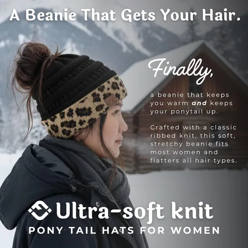 Miniatura 151 de Funky Junque - Gorro para mujer con ranura para cola de caballo