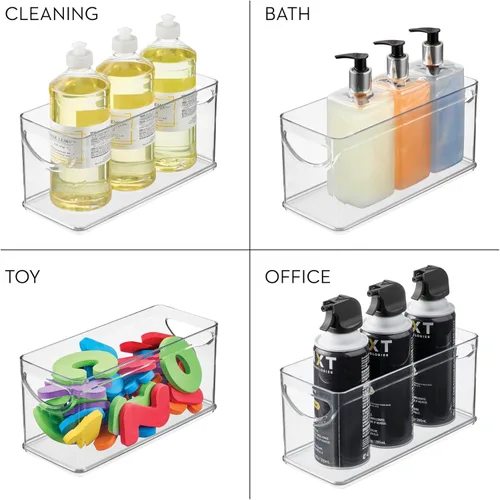Miniatura 7 de iDesign - Contenedor de almacenamiento de plástico reciclado para armario y despensa con asas integradas, 10 x 4.25 x 5 pulgadas, contenedor