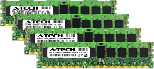 Miniatura 2 de A-Tech Kit de 32 GB (4 x 8 GB) RAM para Supermicro SUPER X9DRi-LN4F+, X9DRW-7TPF+, X9QRi-F+, X9SRD-F, X9SRE-3F, X9SRH-7TF, X9SRi-F DDR3 1866MHz