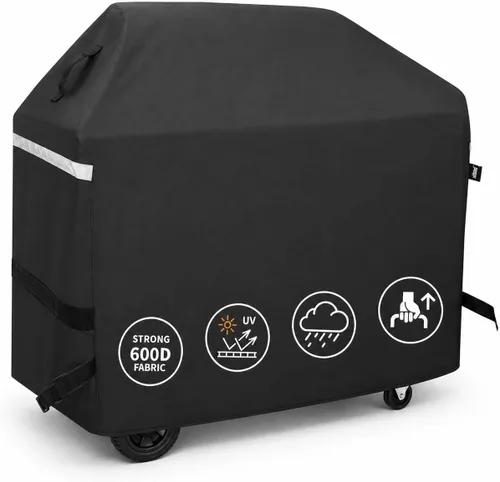 Miniatura 8 de Hisencn Cubierta para parrilla de barbacoa de 55 pulgadas, resistente al agua, para parrilla de gas de 3 a 4 quemadores, para Weber, Charbroil
