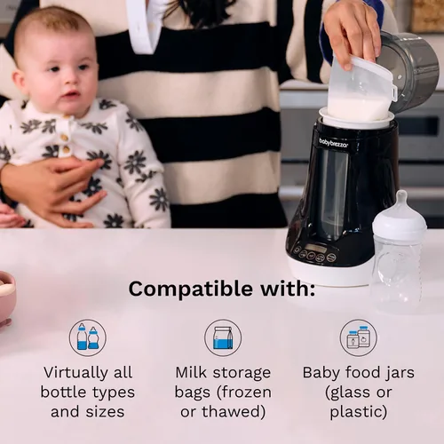 Miniatura 9 de Baby Brezza Calentador rápido de biberones, leche para bebés + calentador de leche materna, descongelador, 2 temperaturas únicas para leche materna