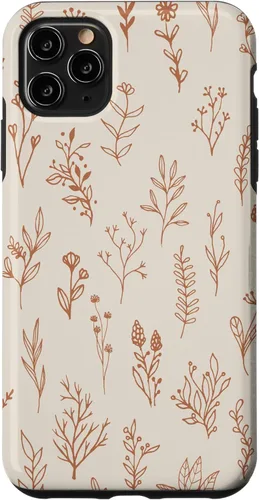 Miniatura 13 de Cute Beige Brown Wildflower Aesthetic Flower Pattern Case for iPhone 17