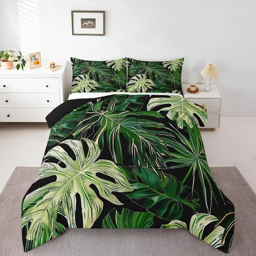 Miniatura 29 de Homewish Lindo juego de edredón de perros, juego de ropa de cama verde para niños, niñas y mujeres, edredón de verano para adultos, juego de edredón
