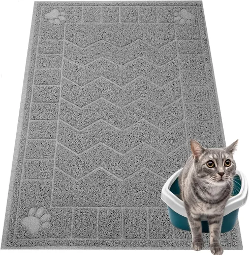 Miniatura 9 de Alfombrilla de Arena para Gatos, Alfombrilla Atrapa Arena Suave para las Patitas del Gatito, Alfombrilla para Caja de Arena de Gatitos de 47" x 35