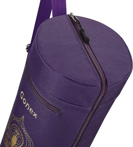 Miniatura 6 de Gonex Bolsa para esterilla de yoga, soporte para esterilla de yoga con cremallera completa, bolsa de transporte para mujeres y hombres con 2 Púrpura