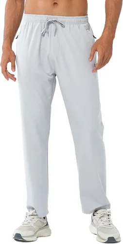 Miniatura 4 de NORTHYARD Pantalones deportivos para correr para hombre, pantalones de gimnasio ligeros, pantalones de correr con dobladillo abierto