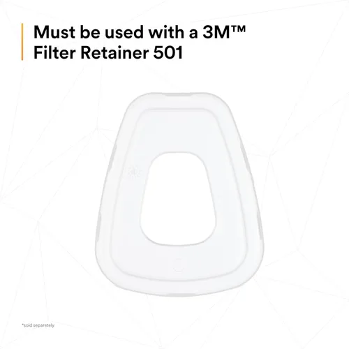 Miniatura 5 de 3M Filtro respirador N95, 5N11, desechable, ayuda a proteger contra partículas no a base de aceite, uso con respiradores 3M serie 5000 o cartuchos
