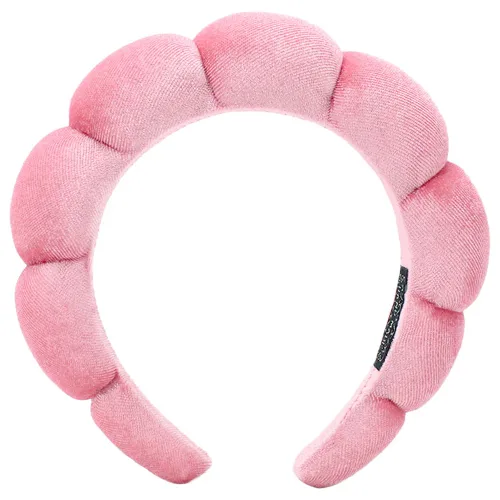 Miniatura 22 de AOENJIE Diademas de spa para lavar la cara o maquillaje, diademas de burbuja de esponja para el cuidado de la piel, diadema de tela de rizo