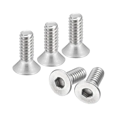 Miniatura 14 de Uxcell tornillos de cabeza avellanada plana #8-32x1-1/2, 10 unidades de tornillos de cabeza plana con rosca completa de acero inoxidable 304