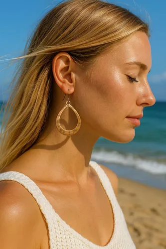 Miniatura 2 de Pendientes colgantes grandes de cobre con forma de lágrima Sundance Dreams Designs