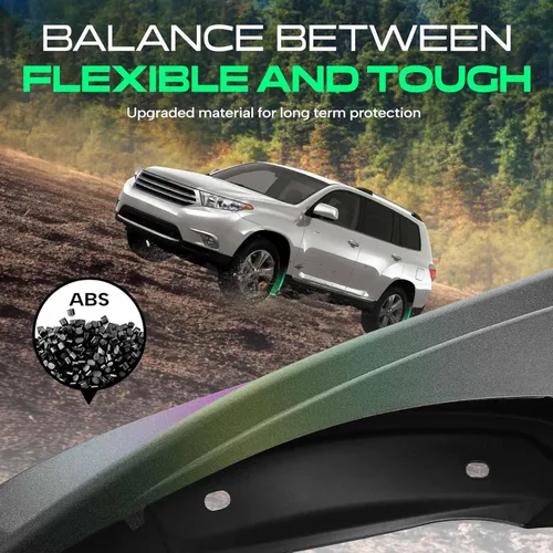 Miniatura 7 de YHTAUTO Juego de 4 protectores contra salpicaduras para Toyota Hilux (Vigo) 2008-2014, 4WD, delantero y trasero izquierdo derecho negro