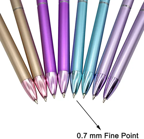 Miniatura 7 de Maydahui 24 bolígrafos novedosos (12 bolígrafos retráctiles de diamante grande + 12 bolígrafos de gel de sirena para niñas, mujeres y estudiantes)