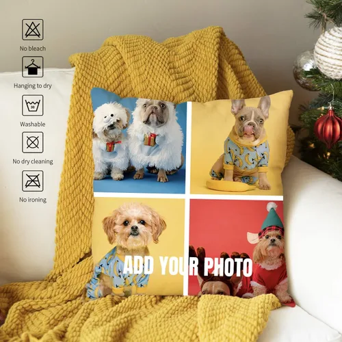 Miniatura 7 de Easycosy Almohada personalizada con texto de imagen, funda de almohada con foto, regalos personalizados para parejas, funda de cojín con foto, 4