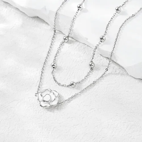 Miniatura 156 de CHIC & ARTSY Tobilleras delicadas de plata de ley S925 para verano, pulsera de tobillo ajustable multicapa para playa, joyería de pie para mujer