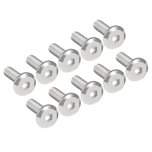 Miniatura 5 de Bonsicoky Tornillos hexagonales de cabeza redonda plana M6-0.039 x 0.591 in, tornillos de conexión de acero inoxidable 304, tornillos para muebles