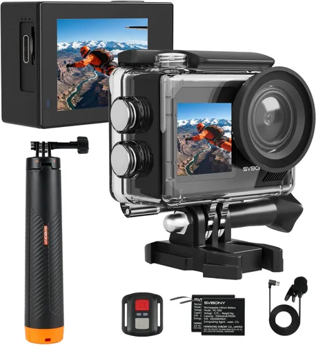 Miniatura 11 de SVBONY SVGo 4K30FPS - Cámara de acción de 20 MP, cámara submarina de doble lente, estabilización EIS de 6 ejes, zoom 8X, pantalla IPS dual