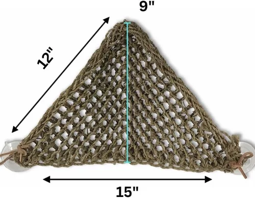 Miniatura 3 de PENN-PLAX Reptology Lizard Lounger Corner Triangle – 100% fibra de hierba marina natural – ideal para dragones barbudos, anoles, geckos, iguanas