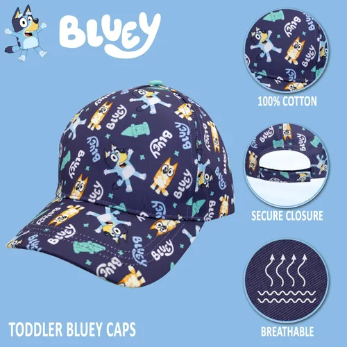 Miniatura 2 de Bluey Gorra de béisbol para niños pequeños Lindo sombrero para niños, gorra de pelota ajustable para niños pequeños, bingo, bandido