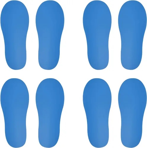Miniatura 16 de PATIKIL Adhesivo de huellas de 10 x 4, 4 pares de zapatos de PVC para decoración de clase, guía de escaleras, color azul