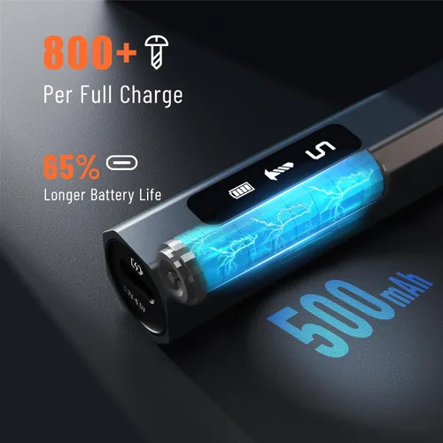 Miniatura 4 de KATERK Juego de destornilladores de precisión de 64 puntas, mini juego de destornilladores eléctricos, destornillador inalámbrico pequeño con luz