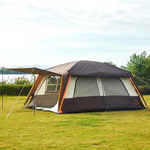 Miniatura 7 de KTT Extra Large Tent 6-12-14 Person,Family Cabin Tents,2 Rooms,3 Doors and 3 Windows with Mesh,Straight Wall,Waterproof,Double Layer,Big Tent for