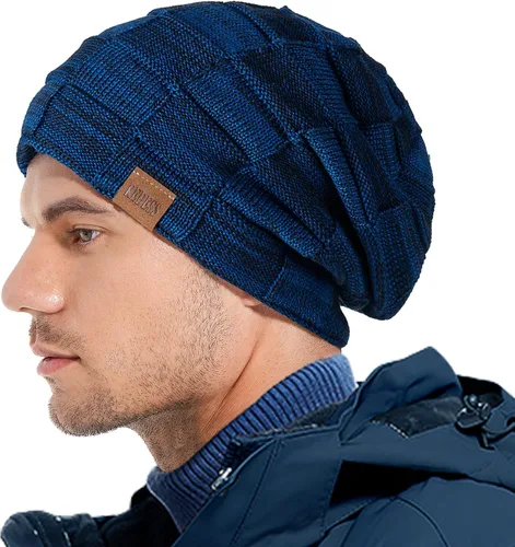 Miniatura 5 de REDESS Gorro para hombre y mujer gorro de invierno cálido gorro de punto holgado grueso