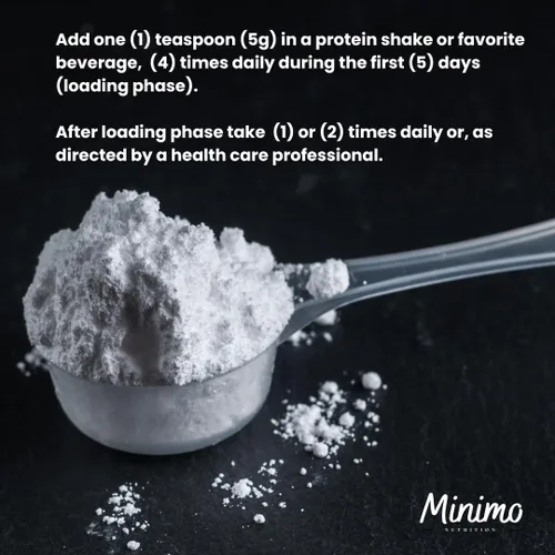 Miniatura 5 de Monohidrato de creatina en polvo, 5000 mg por porción, 50 porciones, 100% puro, apoya la energía y la fuerza muscular, 8.8 onzas