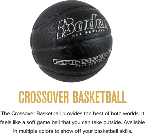 Miniatura 2 de Baden Crossover Composite Pelota De Baloncesto. Negro/Plata