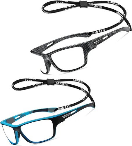 Miniatura 10 de willochra 2 gafas de lectura deportivas para hombres y mujeres, bloqueo de luz azul, lectura de computadora, ciclismo, presbicia cuadrada