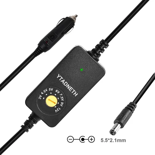 Miniatura 7 de Adaptador de cargador de coche con 3 V, 4.5 V, 5 V, 6 V, 7.5 V, 9 V, 12 V, 2 A, encendedor de cigarrillos automático, enchufe macho, cable adaptador